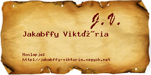 Jakabffy Viktória névjegykártya