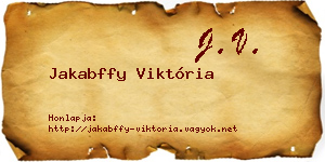 Jakabffy Viktória névjegykártya